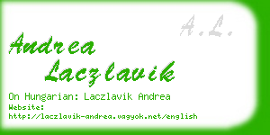 andrea laczlavik business card